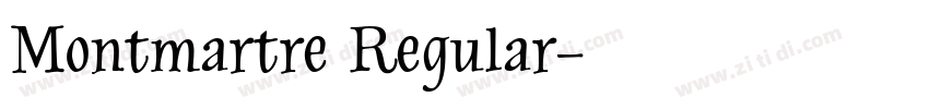 Montmartre Regular字体转换